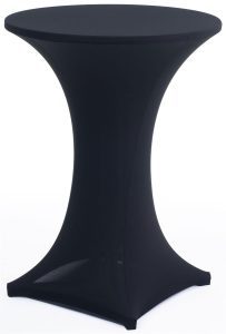 cocktail table with spandex cover